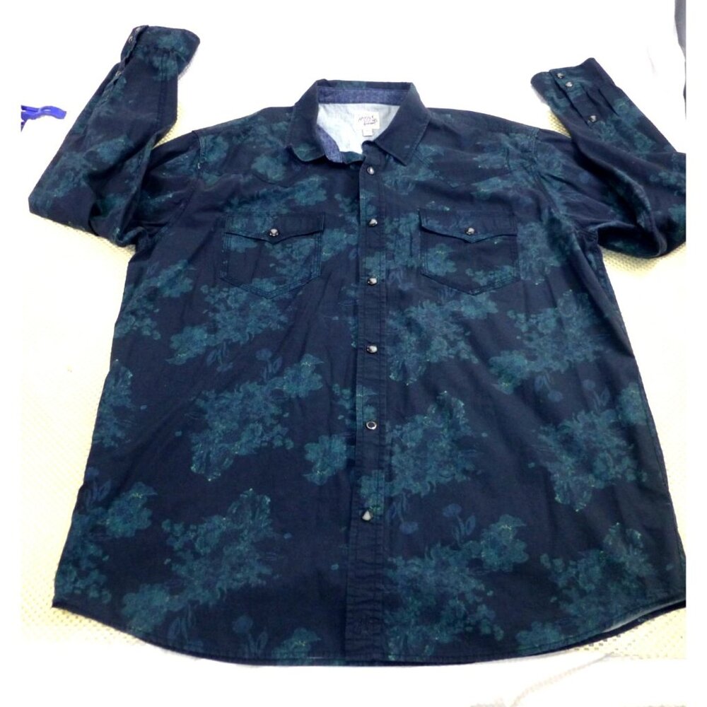 Moonshine Spirit By Brad Paisley Mens XL Floral Camo Print Long Sleeve Western S